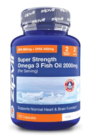 Omega 3 Fish Oil 2000mg, EPA 660mg DHA 440mg per Daily Serving. 120 Capsules (2 Months Supply). Supports Heart, Brain Function and Eye Health. 2 Capsules Per Serving