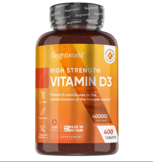 Vitamin D3 4000IU | 400 Tablets | 1+ Year Supply | 8mm Micro Vitamin D Tablets | Easy to Swallow VIT D | One A Day Vitamin D Supplement | Made in The UK